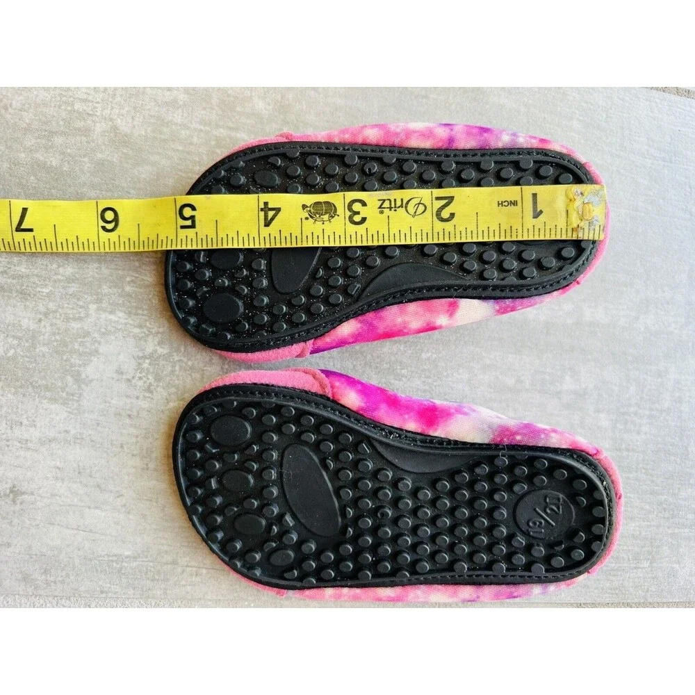 Baby Girl Water Shoes Beach Sand Sock Grip Pink Tie Dye Pool Non Slip 12-18m
